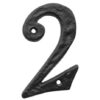 Antique Door Numerals 2 Black No. 2