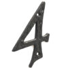 Antique Door Numerals 4 Black No. 4