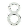Jedo 75mm Screw Fix Numerals Polished Chrome No. 8