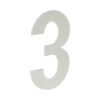 150mm Numerals SSS Finish 150mm Satin Stainless Steel No. 3