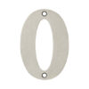 100mm Numerals SSS Finish 100mm Satin Stainless Steel No. 0