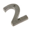 Valley Forge Door Numerals Pewter No. 2