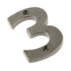 Valley Forge Door Numerals Pewter No. 3