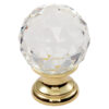 Clear Faceted Knob