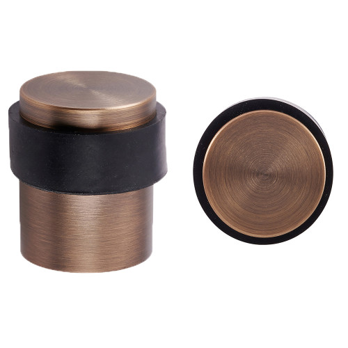 Door Stop Floor Mounted - Round Collared Flat Top 35mm dia
