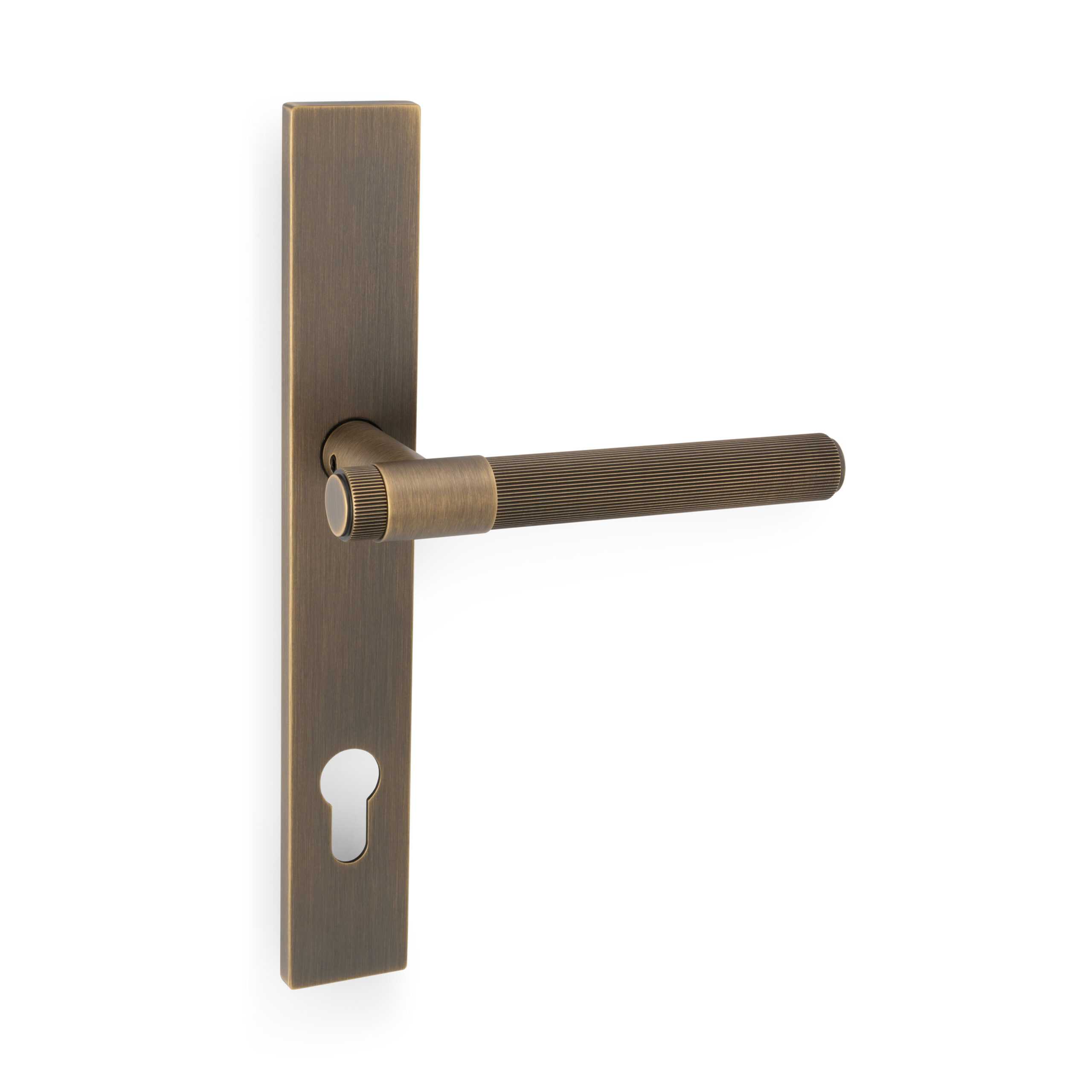 Kingston Reeded Lever on Multipoint Euro Profile Backplate